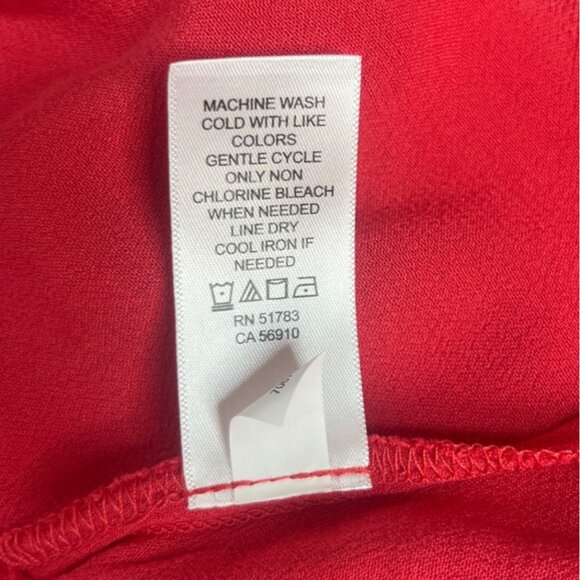 Maurices Flutter Sleeve Top Womens Small Red New WOT Embroidered Details - Picture 7 of 7